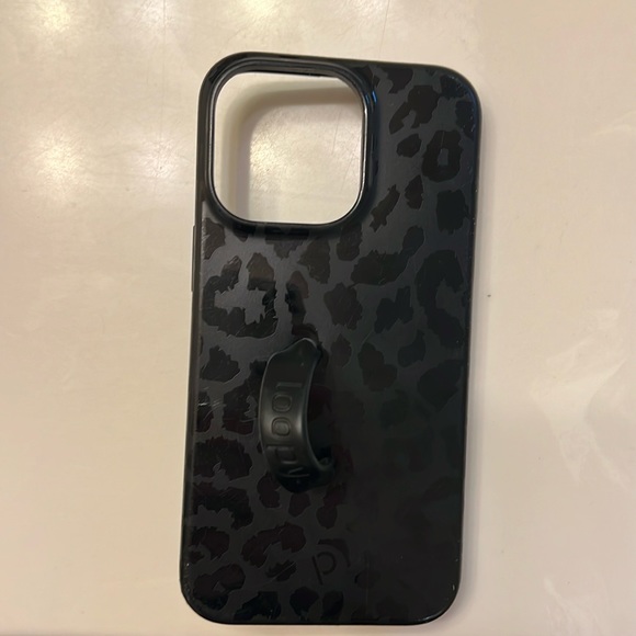 Loopy Case Accessories - Loopy Case Black Leopard Print Phone Case with Loop